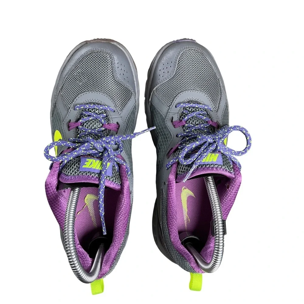 Nike Wild Trail Womens‎ Running Shoes Grey Purple Lime 643074-010 Size 9